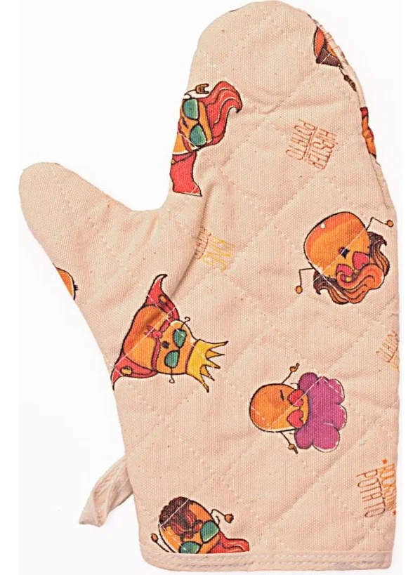 Magic Lady Molinella Fireproof Quilted Duck Fabric Colored Oven Mitts 20x27 cm Single