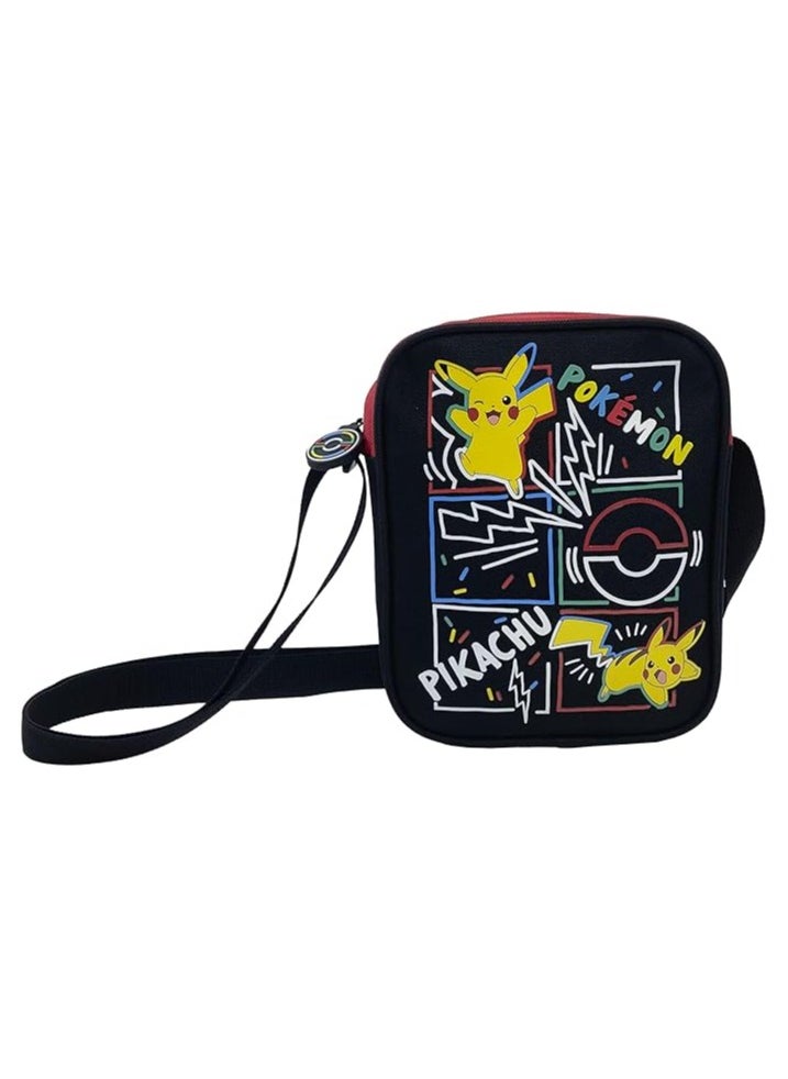 Pokemon Pikachu Multi Colour Black Unisex Shoulder Bag Official Product  - Image 1