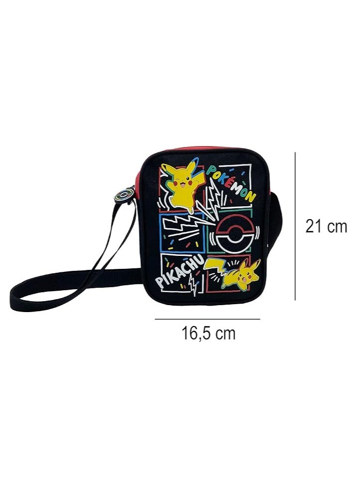 Pokemon Pikachu Multi Colour Black Unisex Shoulder Bag Official Product  - Image 2