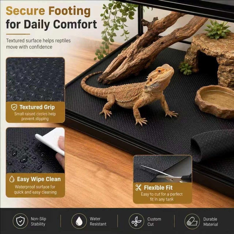RUNANIA Bearded Dragon Tank Accessories, Reptile Mat Hammock Plants Bridge Jungle Climber Vines Terrarium Decorations for Bearded Dragon Lizard Snake - Image 2
