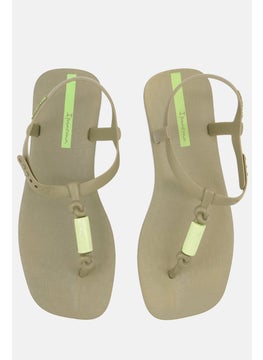 Ipanema Women Adjustable Buckle  Plain Sandals, Green  - Image 4