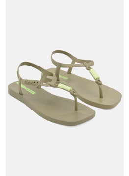 Ipanema Women Adjustable Buckle  Plain Sandals, Green  - Image 1