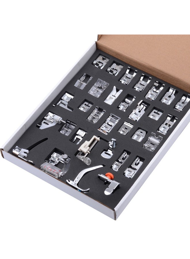 32-Piece Professional Sewing Machine Presser Feet Kit Silver 22cm - Image 2