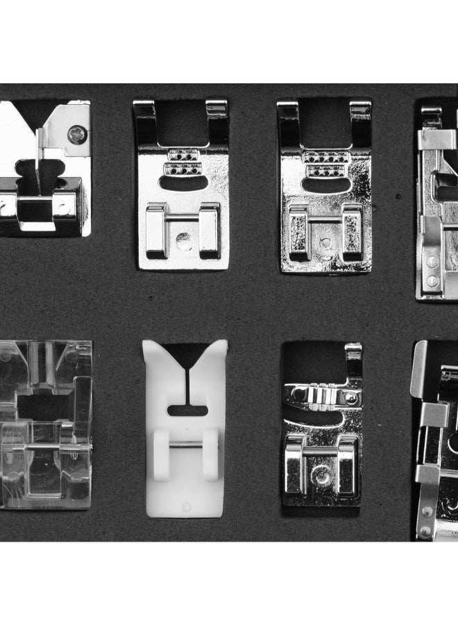 32-Piece Professional Sewing Machine Presser Feet Kit Silver 22cm - Image 4