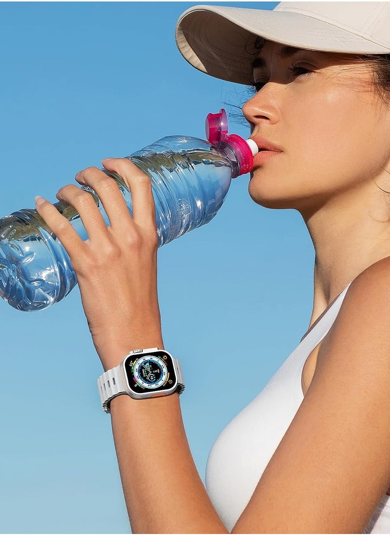 Color Fans - Apple Watch Ocean Band 41mm 40mm 38mm for Men Women, Soft Silicone Sport Band Replacement Strap for Apple Watch Ultra iWatch Series 8 7 SE 6 5 4 3 2 1 Gray - Image 1