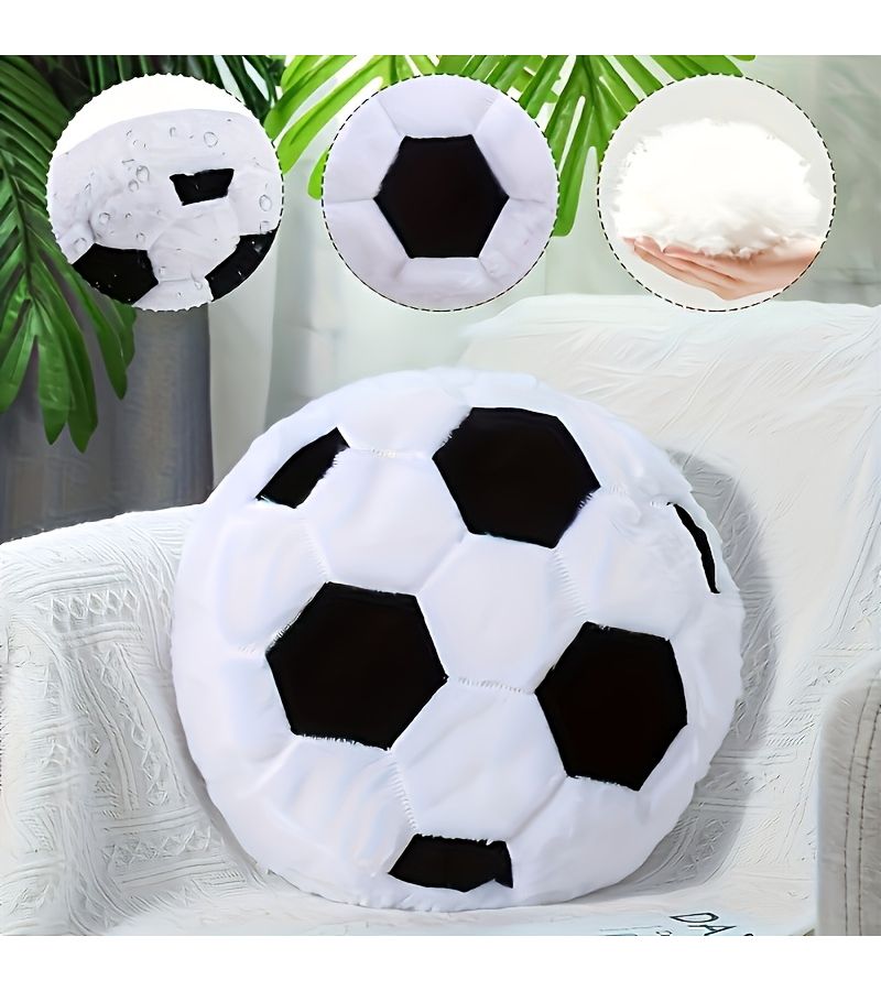 1pc Football Pillow Plush Toy Cushion Home Decor For Bedroom Sofa Birthday Gift Boys Girls Kids Baby - Image 5