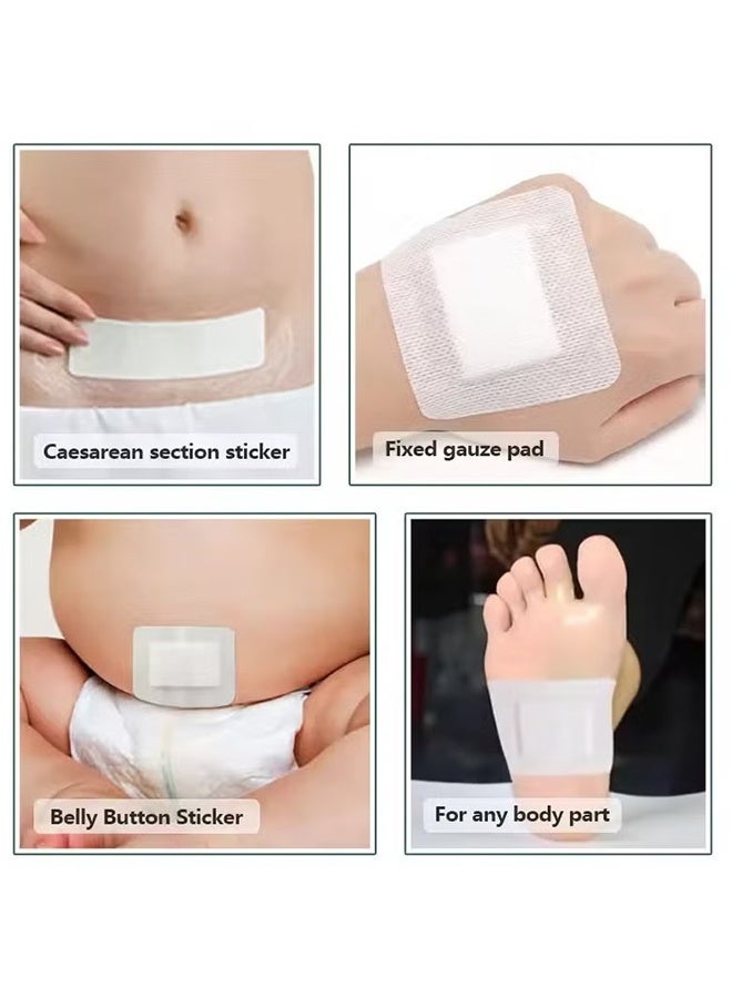 Ocean 10 PCS Adhesive Island Dressing Bordered Gauze Wound Dressing, Breathable Square Bandage Waterproof Gauze with Pad, Individually Packed Pouches, Tapes for Blister Wound Care  - Image 2
