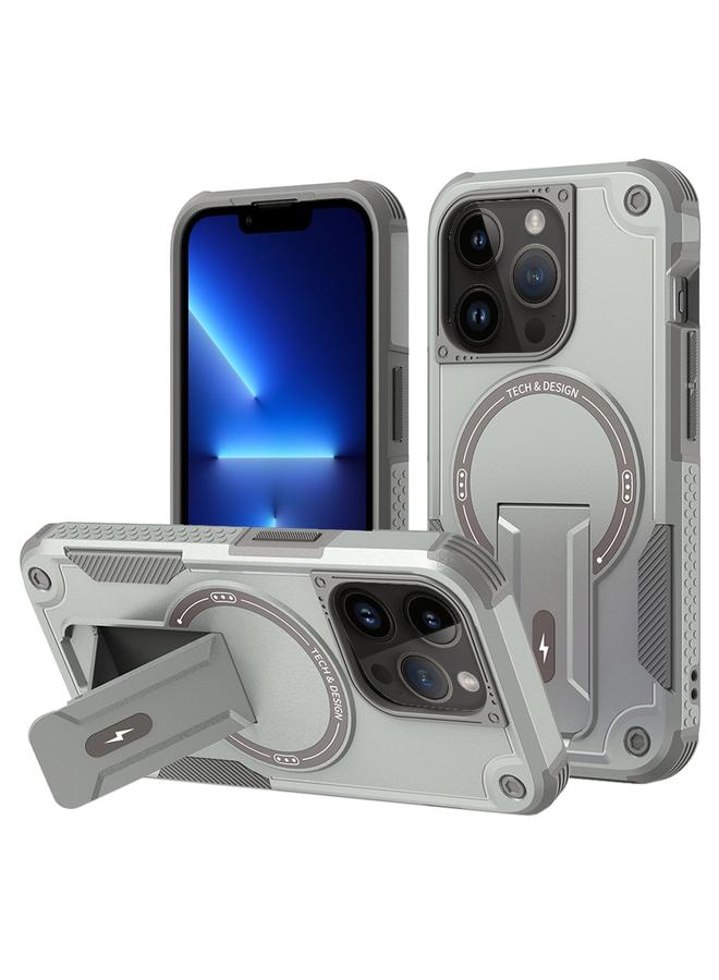 اس-توب جراب لهاتف iPhone 13 Pro Armor Magsafe Holder PC Hybrid TPU جراب هاتف - Image 1