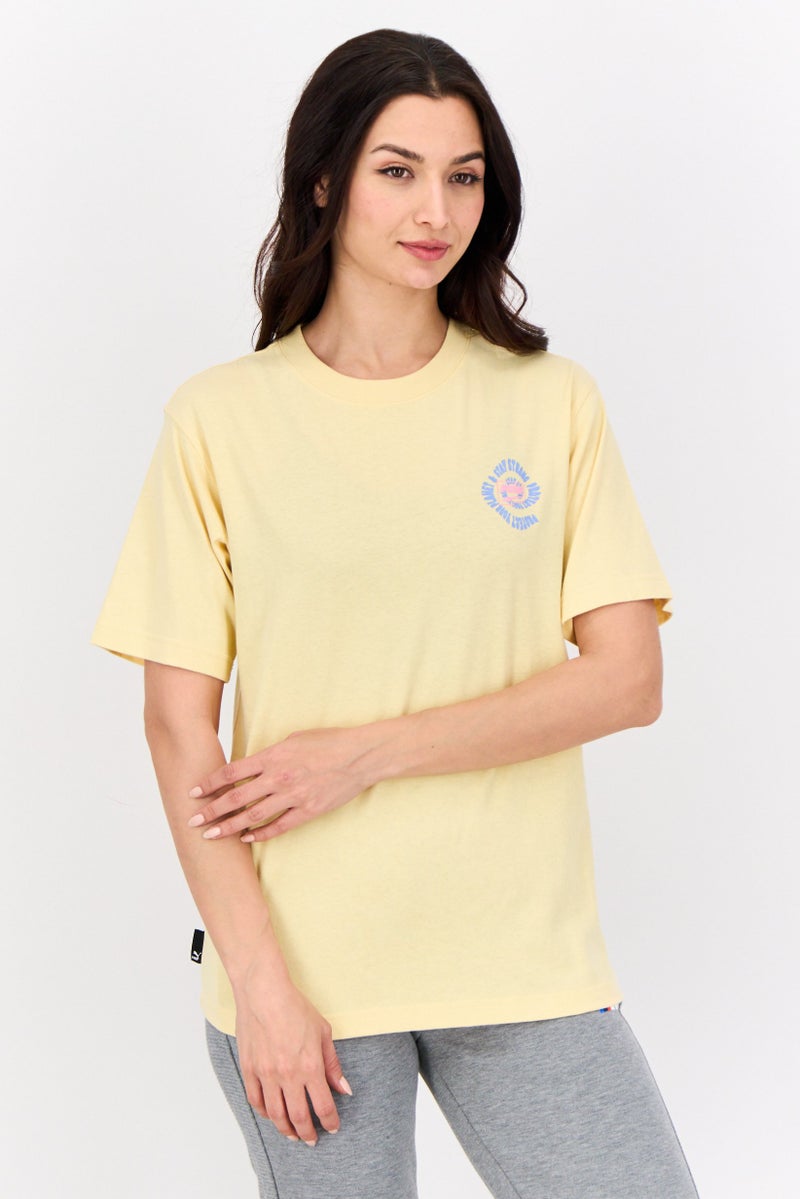 PUMA Women Relaxed Fit Short Sleeves Outdoor Top, Light Yellow - Image 1