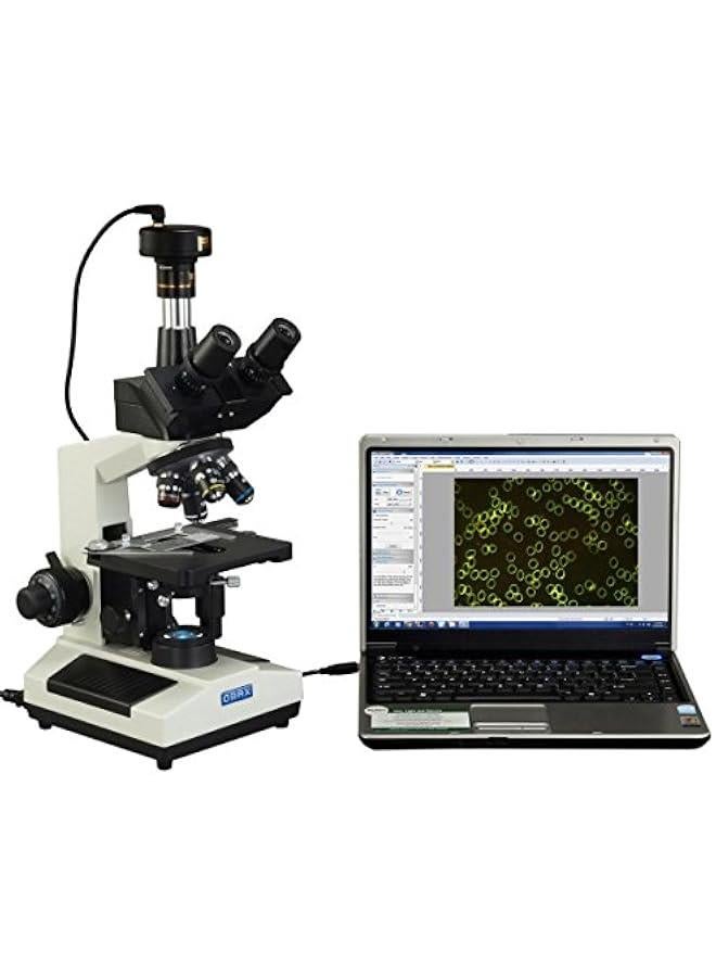 Arabest 40X-2500X Darkfield LED Trinocular Compound Biological Microscope with 5MP Digital Camera - Image 1