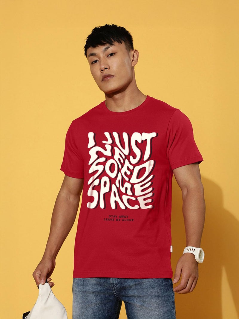 Veirdo® Men's T-Shirt Regular Fit Round Neck Pure Cotton Half Sleeve Graphics Printed T-Shirt Different Size Range (V99_IJNSS_RD_M) - Image 4
