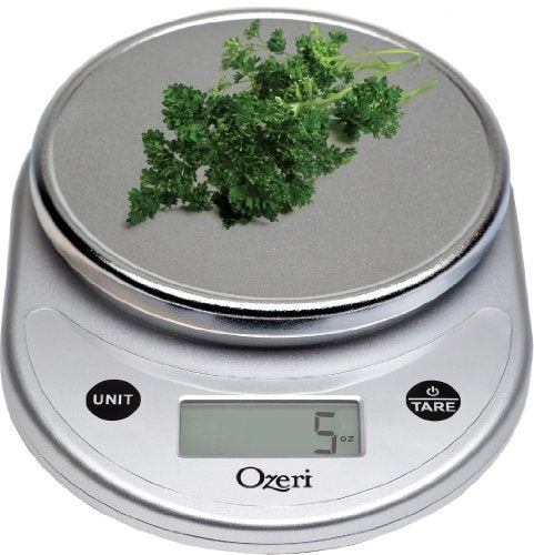 Ozeri Pronto Digital Multifunction Kitchen and Food Scale, All Silver, Compact - Image 1
