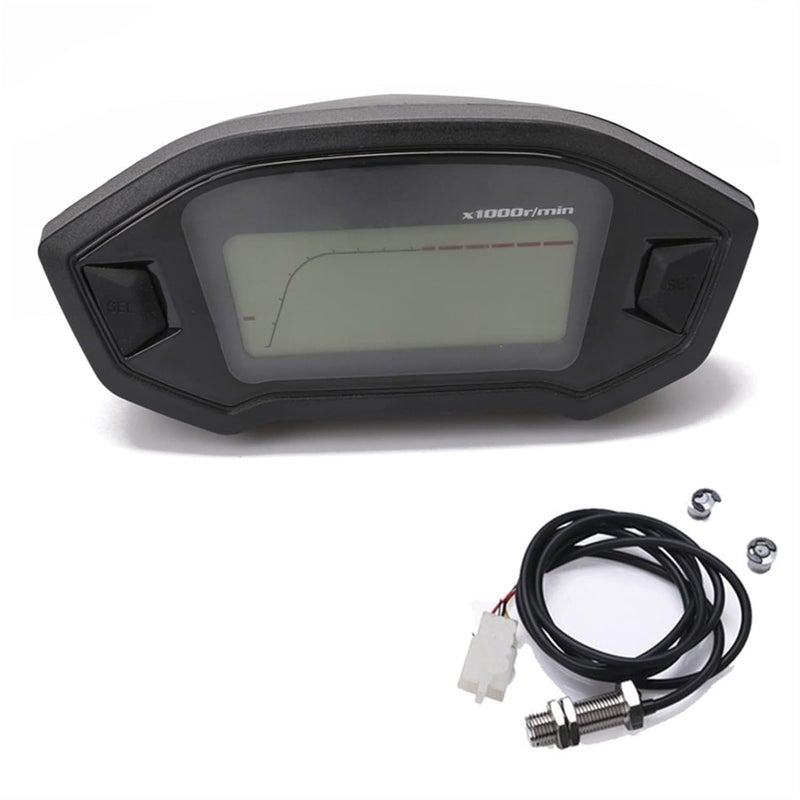 DEMULAX Universal Motorcycle LCD Digital Speedometer - Image 1