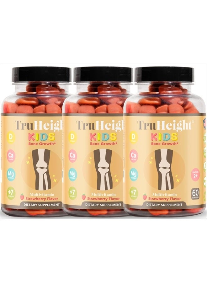 TruHeight  Kids Bone Development Gummies (Ages 2+) All Natural Kids & Toddler Vitamins - Vitamin D, Calcium, K2, Magnesium Multivitamin - Pediatrician Recommended Vitamin - Vegan, Non GMO Supplement - Image 1