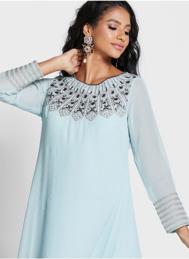 W - Embroidered Kurti - Image 1