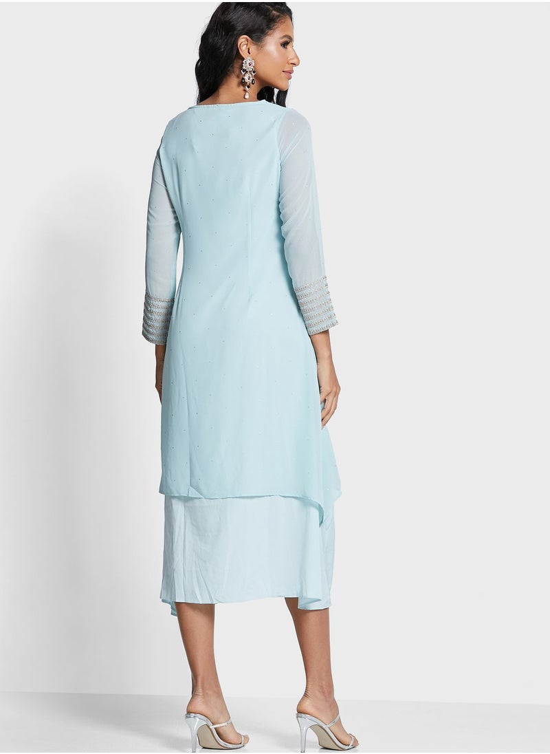 W - Embroidered Kurti - Image 1