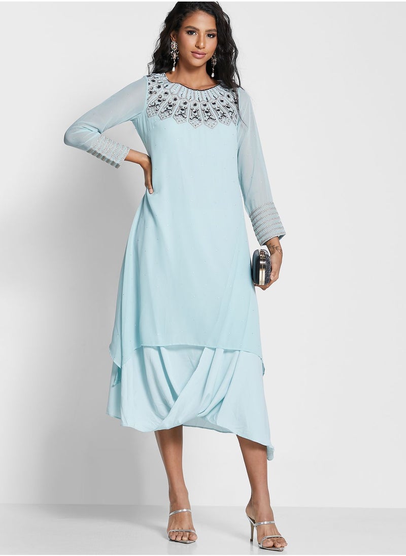 W - Embroidered Kurti - Image 1