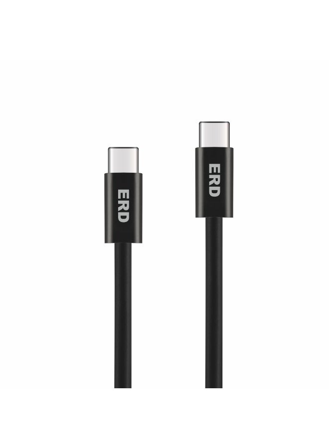 ERD كابل ERD USB-C إلى USB-C، شحن سريع بقوة65 واط ونقل بيانات عالي السرعة | سلك معدني متين وخفيف الوزن بطول متر واحد | عمر افتراضي يصل إلى 15000 انحناءة | للهواتف الذكية والأجهزة اللوحية وغيرها - Image 2