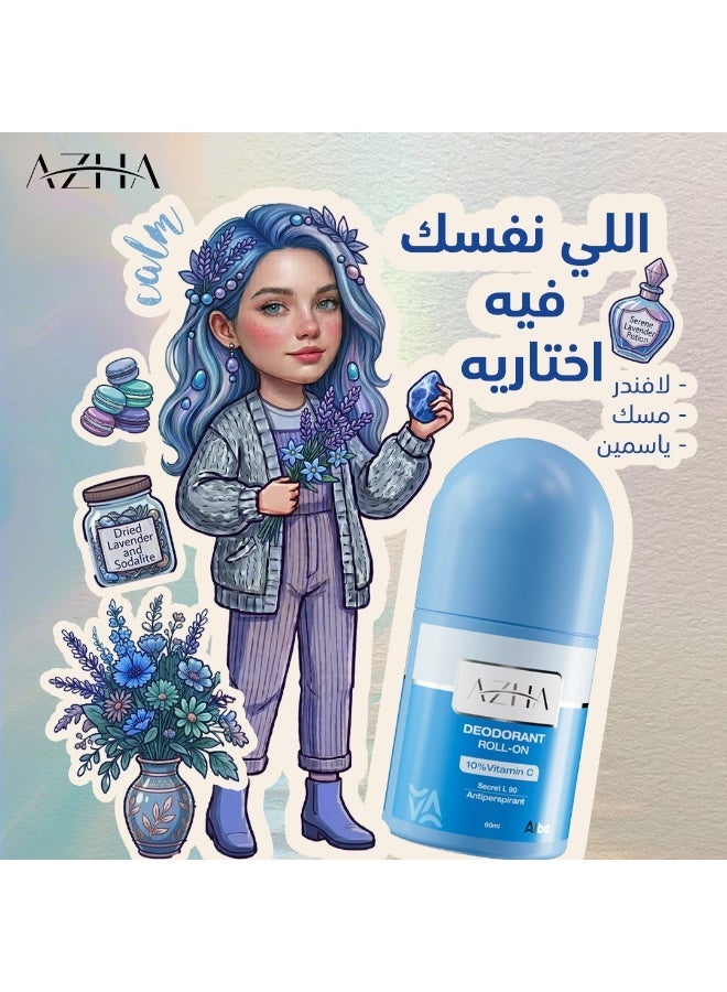 أزهى أزها مزيل عرق رول  أون فيتامين سي مضاد للتعرق 60 مل (قد يختلف شكل العبوة) - Image 3