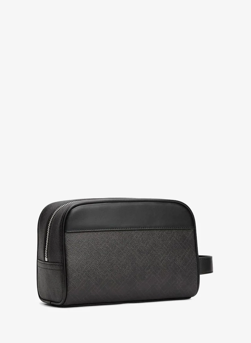 TOMMY HILFIGER Repeat Flag Metallic Logo Washbag