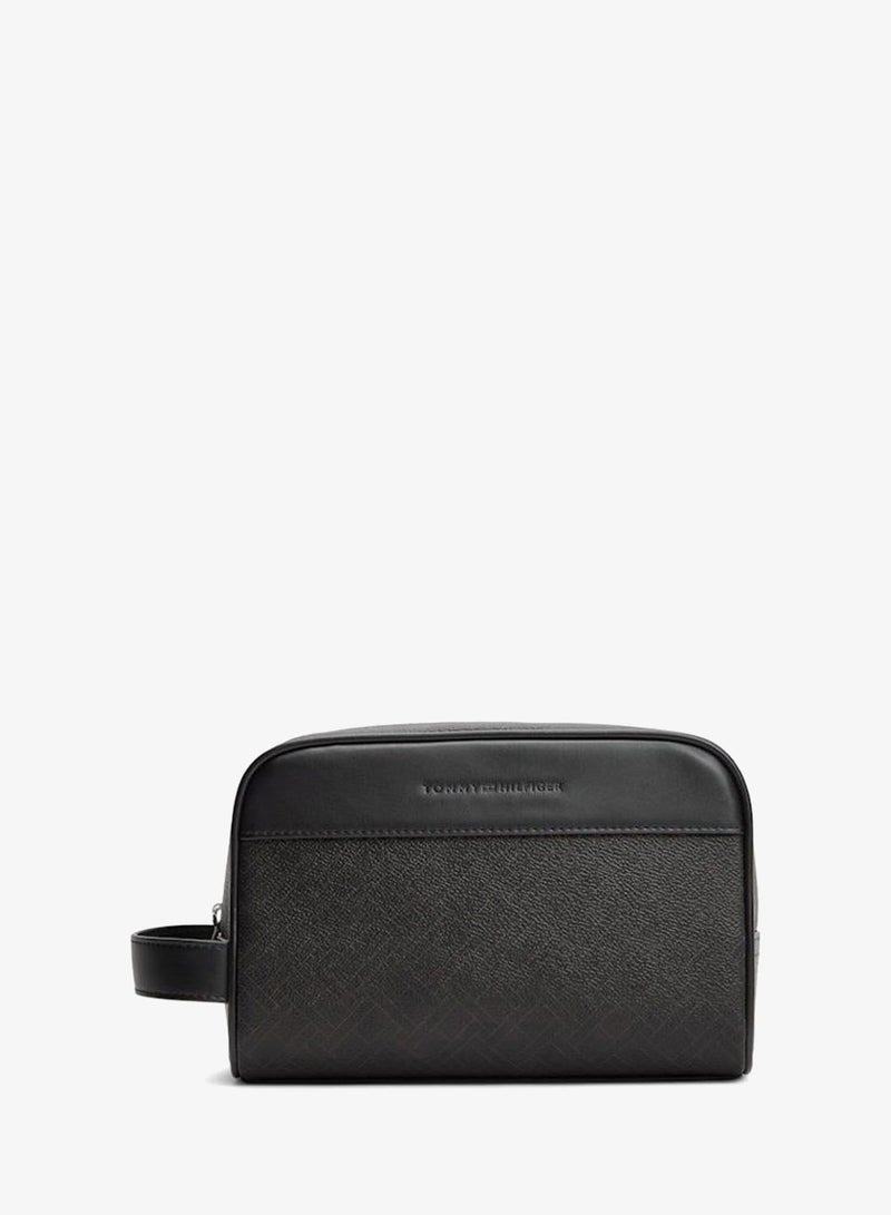 TOMMY HILFIGER Repeat Flag Metallic Logo Washbag - Image 1