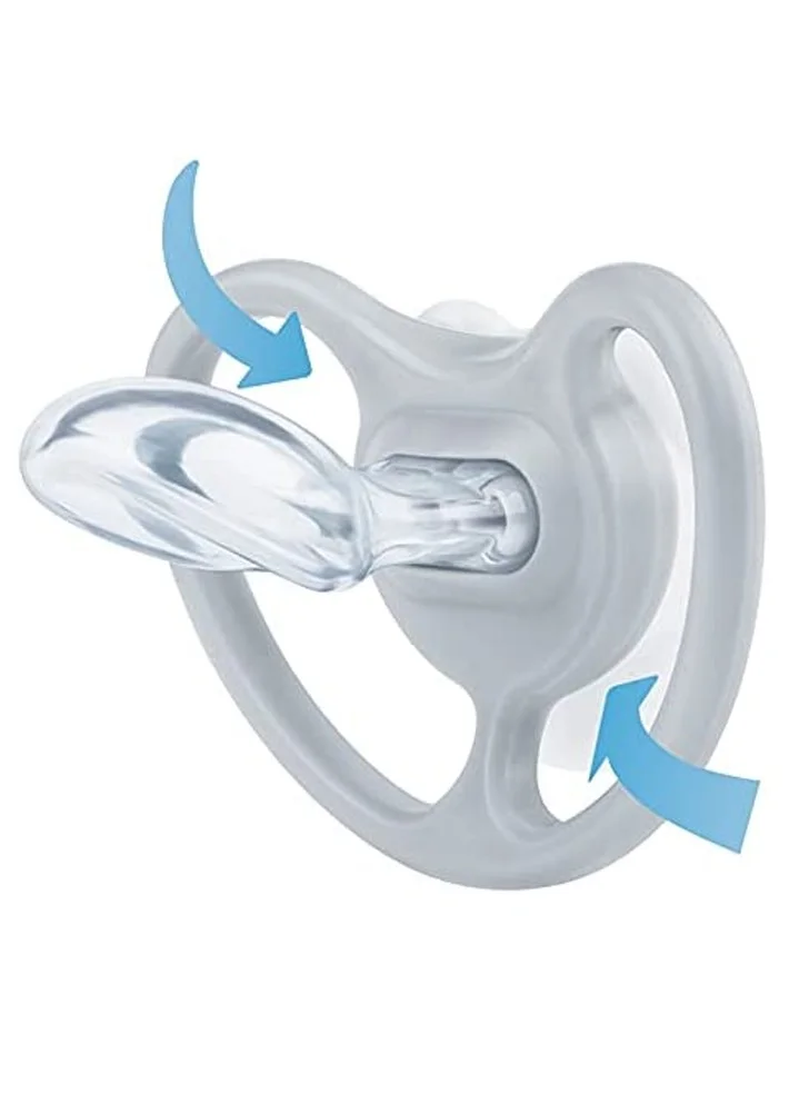 NUK 2-Piece Space Silicone Pacifier 0-6M - Assorted