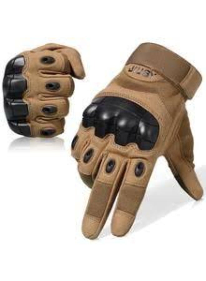 Imported full-finger grip gloves with strong knuckle protection. Breathable, anti-slip design for better control while riding. Suitable for motorcycles and scooters. - Image 1