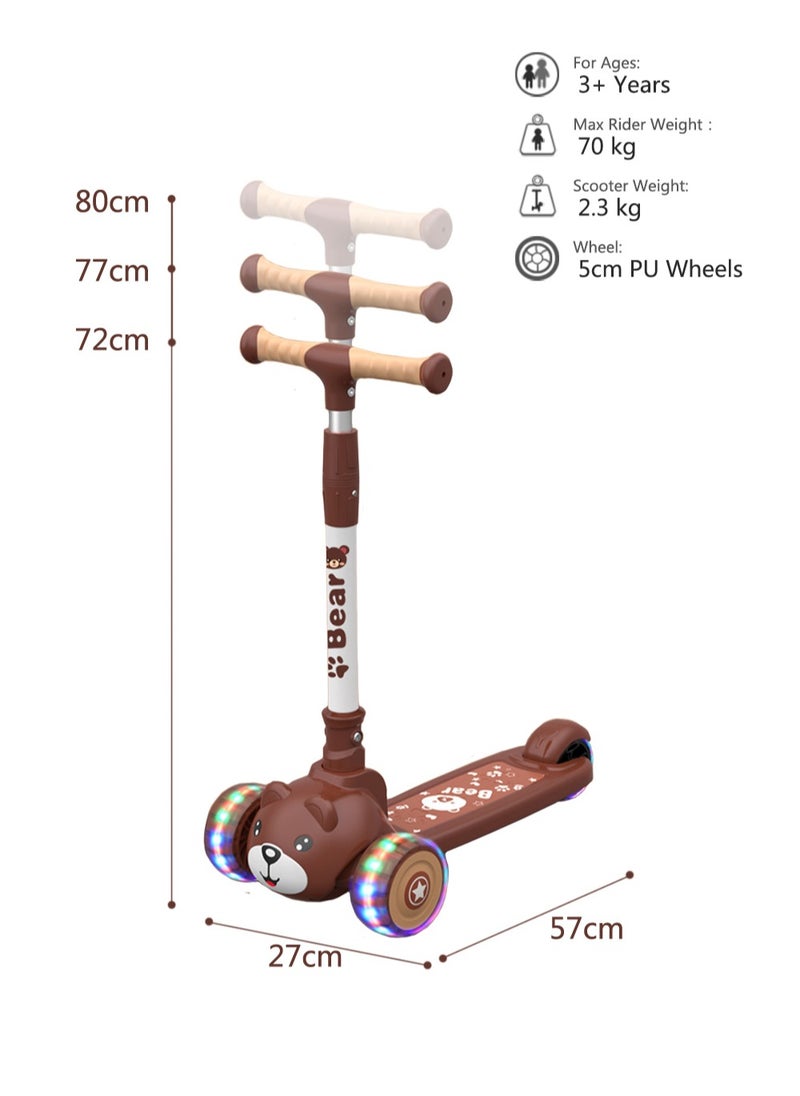 MissTiara Folding Kick Scooter With LED Light Up Wheels  - Image 2