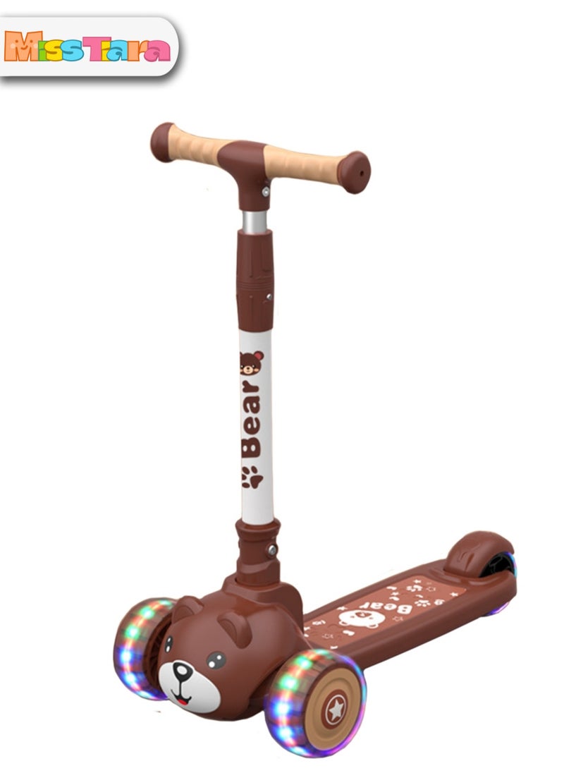 MissTiara Folding Kick Scooter With LED Light Up Wheels  - Image 1