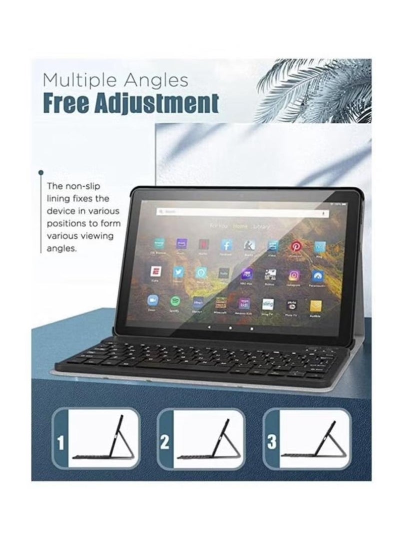 CCIT - CCIT A105W 5G 10.1 Inch Tablet PC Android 8.0 Dual Sim 4GB RAM 128GB ROM 5800mAh Battery with Wireless Keyboard and Tablet Cover Blue - Image 1