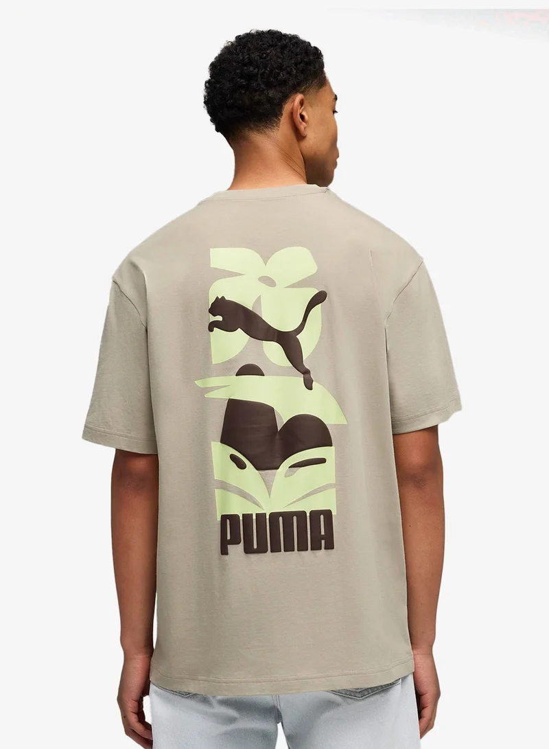 بوما تيشيرت مريح برسومات أساسية