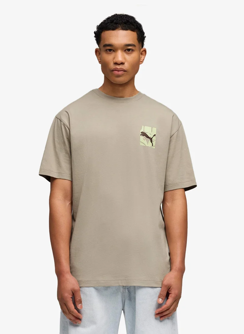 بوما تيشيرت مريح برسومات أساسية