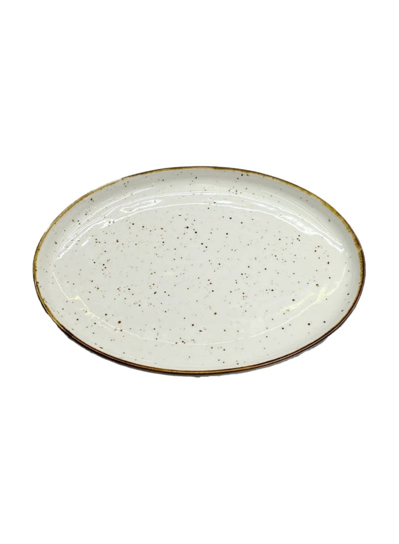 Danny Home Porcelain Oval Plate, 12 inches, 18-122WH