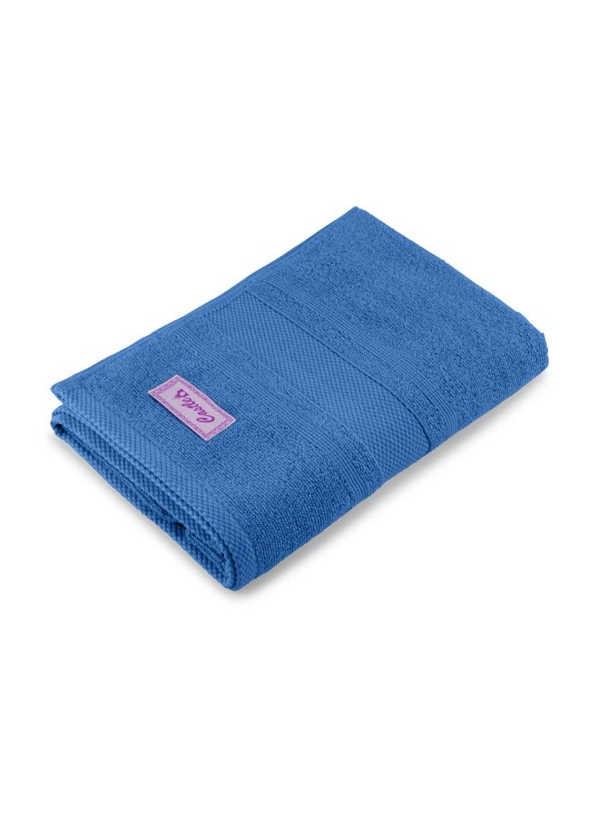 BYFT Home Castle (Blue) Premium Cotton Bath Towel (70 X 140 Cm-Set Of 1) Highly Absorbent, High Quality Bath Linen With Diamond Dobby 550 Gsm - Image 3