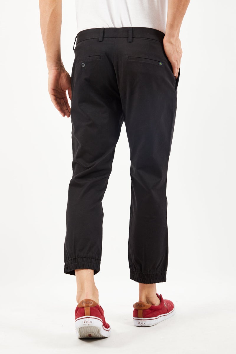 LACOSTE بنطلون تشينو عادي للرجال، أسود - Image 2