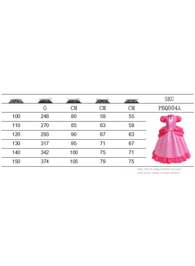 Girls Dress Cosplay Costume for Toddler Kids, Pink Birthday Party Halloween Carnival Stage Outfit - Image 2