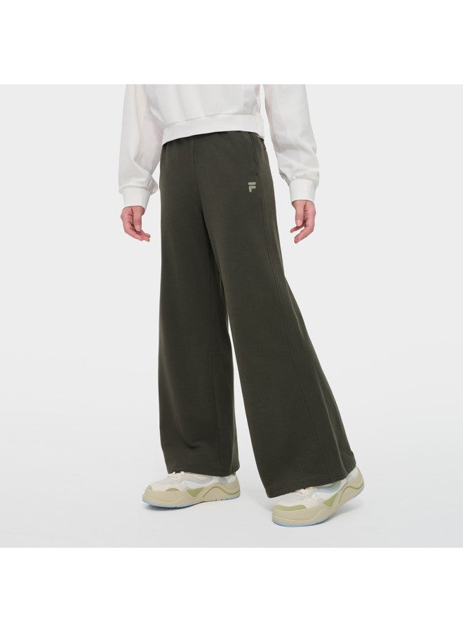 FILA Women'S Fusion Series Knit Pants Fashion Loose Casual Versatile Wide Leg Pants - Image 3