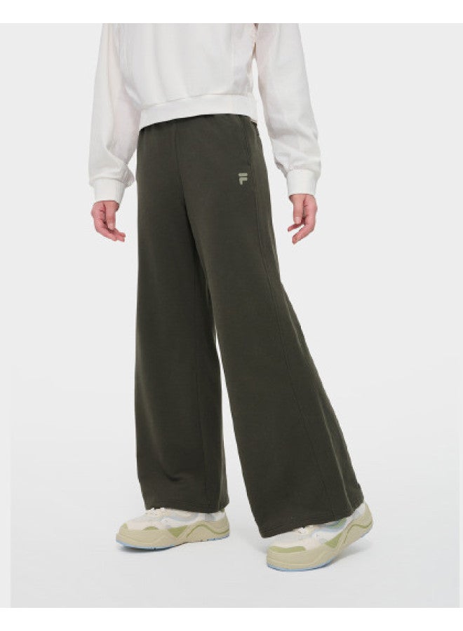 FILA Women'S Fusion Series Knit Pants Fashion Loose Casual Versatile Wide Leg Pants - Image 1