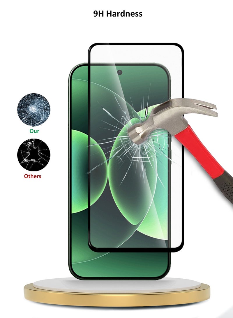 دبليو تيك حامي شاشة زجاجي مقسّى كامل مع غطاء كامل لهاتف Xiaomi 17 Pro Max 5G 2025 سلسلة E2E الفاخرة (MSGECN) - شفاف/أسود - Image 3