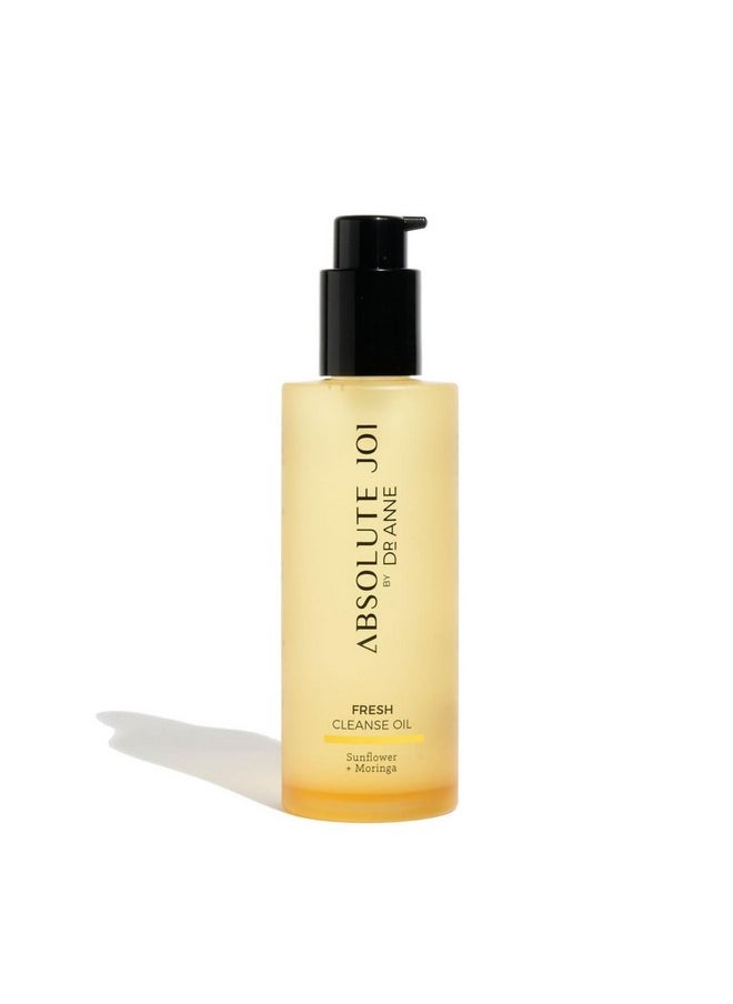 absolutejoi Sunflower & Moringa Fresh Cleanse Oil For Face Makeup Remover And Double Cleansing Oil For All Skin Types | Unscented 200Ml Bottle  - Image 1