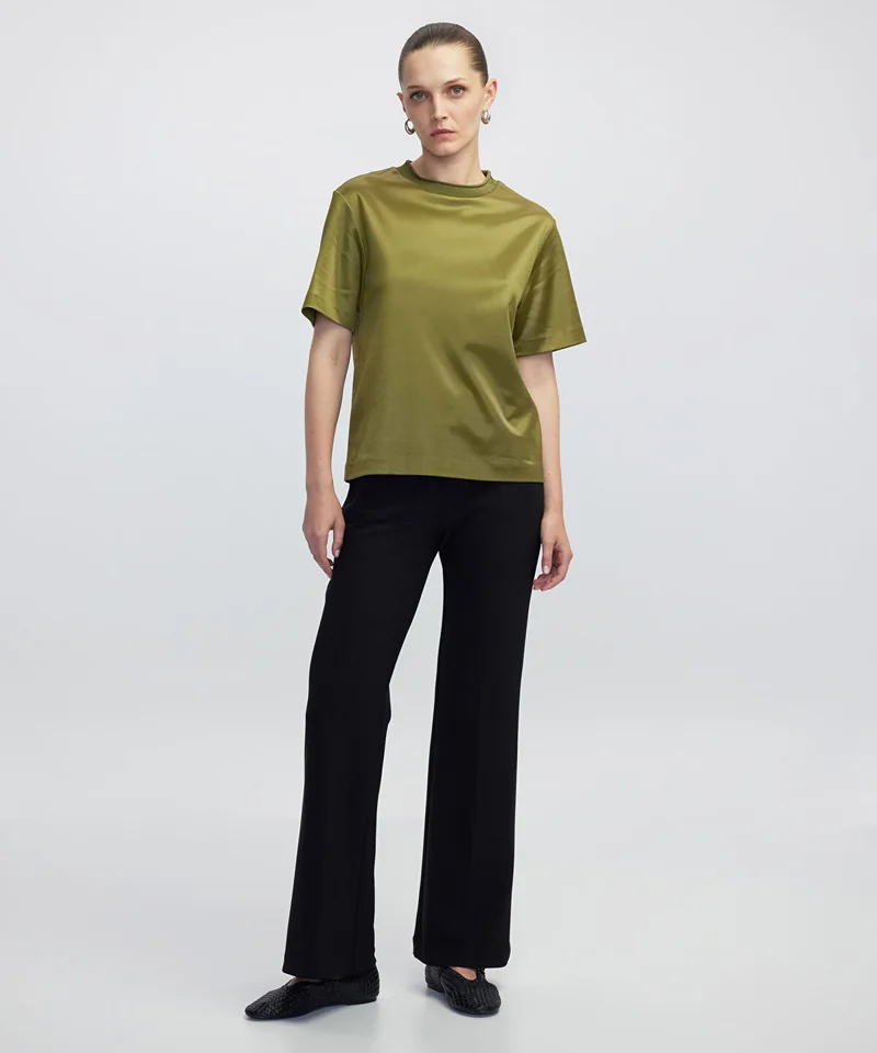 Ipekyol Shiny Half-Stand Collar T-Shirt