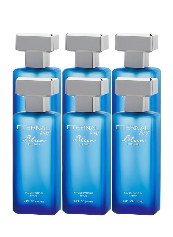 إتيرنال لاف 6 قطع عطر بلو للرجال 100 مل - Image 1