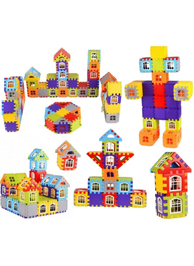 FunBlast FunBlast Building Blocks for Kids, Small Size House Building Blocks with Windows, Block Game for Kids (120 Pcs Blocks with 16 Windows)  - Image 1