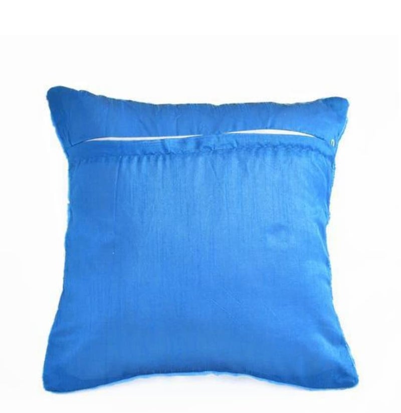 HOMECROWN 16x16 Inch Velvet Cushion Covers Set of 5 Pcs, Soft Decorative Faux Fur Throw Pillow Covers with Golden Feather Print for Sofa, Couch, Bed, Living Room - Aqua Blue-250 TC - Image 4
