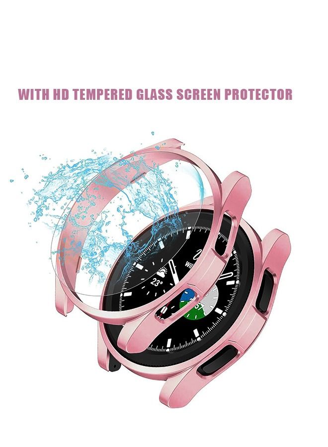 4 قطع من غطاء واقي الشاشة لساعة سامسونج جالاكسي 6 47 ملم ، جراب رفيع للغاية من مادة البولي يوريثين الحراري المقاوم للضباب ومقاوم للضباب من الزجاج المقوى عالي الدقة ، غلاف ممتص للصدمات من البولي كربونا - Image 3