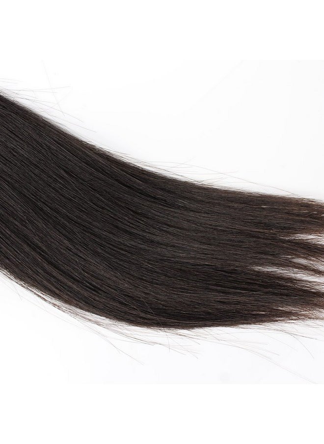 Bella Hair - Bella Hair 100% Virgin Peruvian Silky Straight 3 Bundles 300g Total Human Hair Weave Extensions Natural Black Color (12"12"12") - Image 1