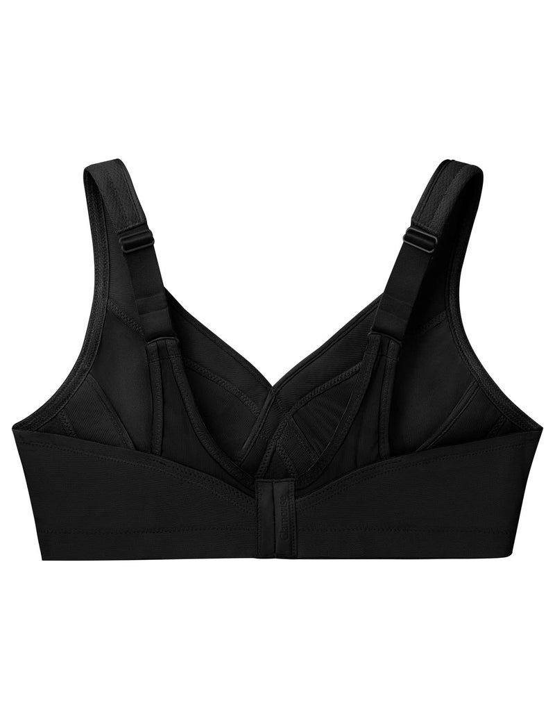 Glamorise Full Figure Plus Size MagicLift Seamless Sports Bra Wirefree #1006 Black - Image 5