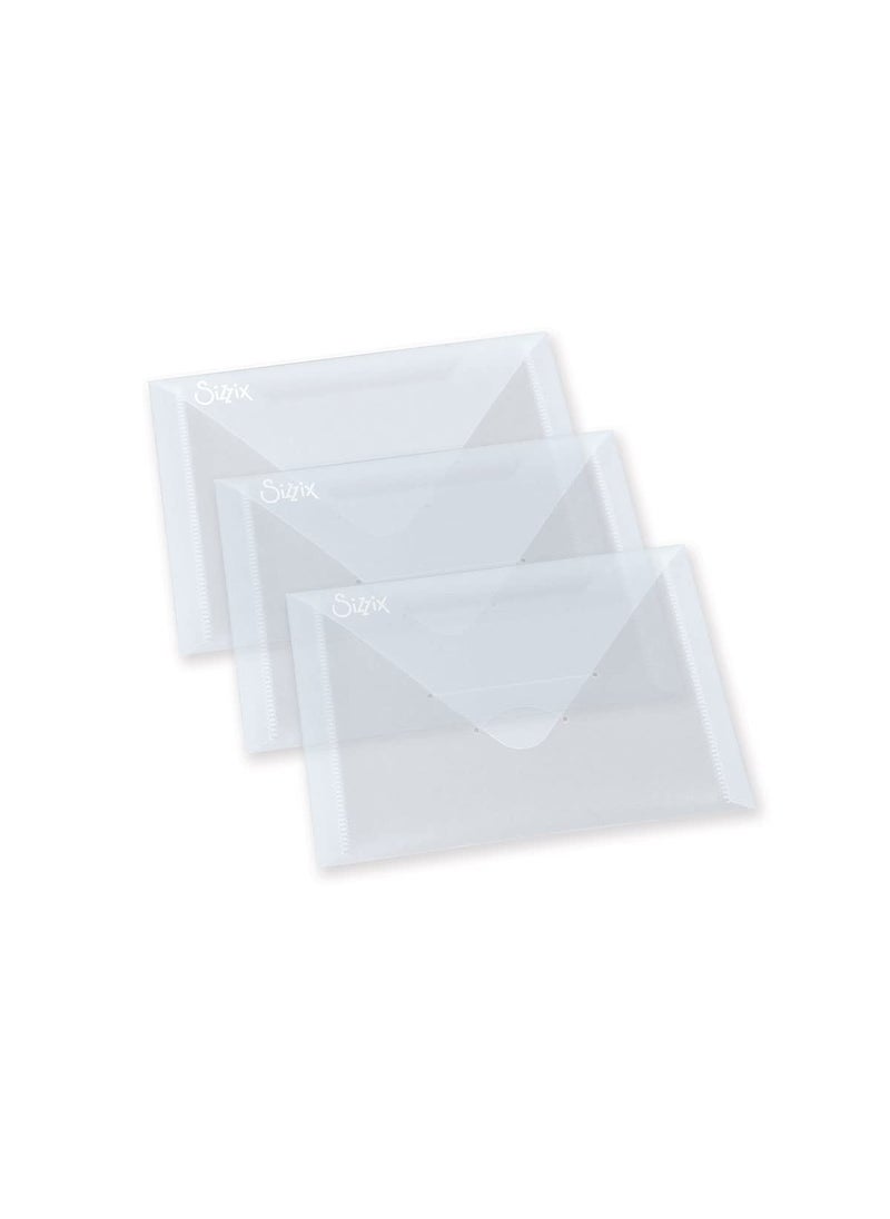 Sizzix Sizzix Plastic Envelopes 6875 by 5Inch 3Pack 
