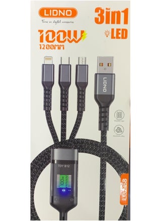 3 in 1 Fast Charging 100W Cable For Micro + Lightning + Type-C - pzsku/ZB3DF34789B0A6E02C878Z/45/1743615243/7796e00c-da70-4786-92a0-d342d21f6e76