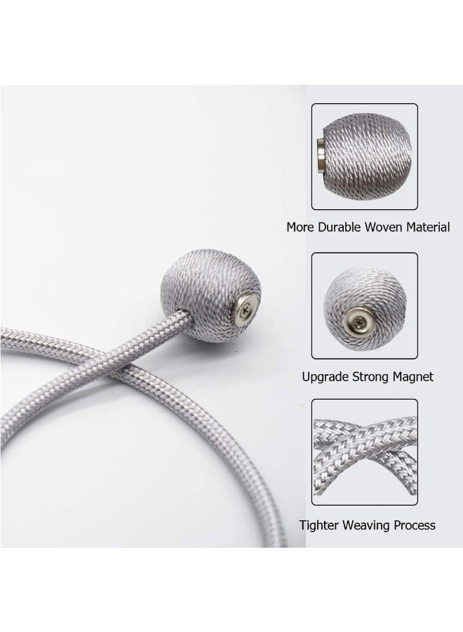 4 حزم قوية المغناطيسية ستارة Tiebacks ديكور الستار ربطة الستار ربطة Tiebacks حبل للمكتب المنزلي فندق - Image 3